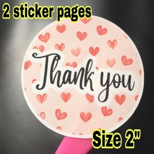 2 thank you sticker pages size 2”